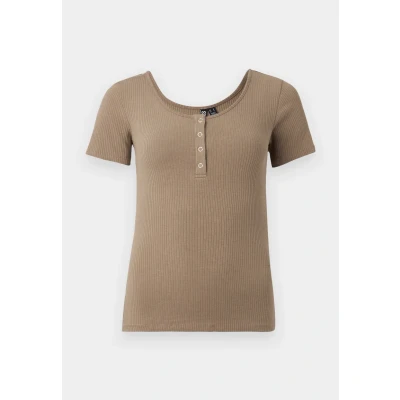Immagine di Pieces Pckitte Tshirt basic, Donna, Taglia: Large, Fossil
