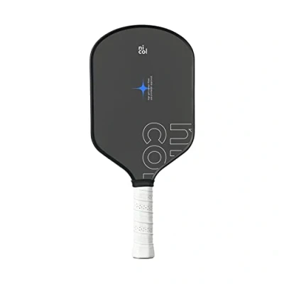 Immagine di P One by Nicol pickleball Paddle Racchetta da T700 in fibra di carbonio giapponese alta qualità, approvata USAPA, manico allungato e faccia paddle, design con impugnatura antiscivolo