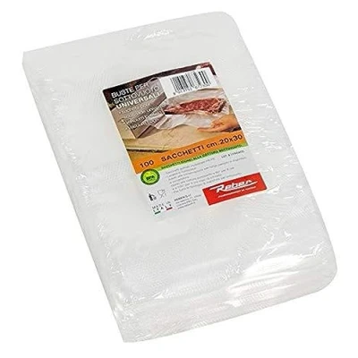 Immagine di Reber Sacchetti Goffrati 6724N per sottovuoto, 25x35cm, filtro anti UV, 100pz., trasparente