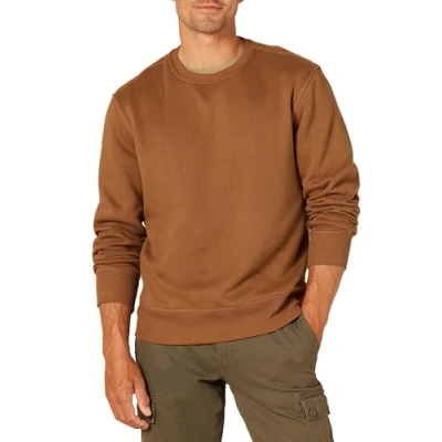 Immagine di Amazon Essentials Felpa Girocollo in Pile (Disponibile nelle Taglie Big &amp; Tall) Uomo, Marrone Toffee, XS