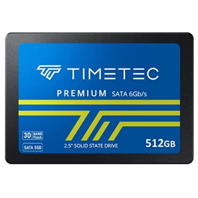Immagine di Timetec SSD 3D NAND TLC SATA III 6 Gb/s 2,5 pollici 7 mm (0,28&quot;) 200 TBW Velocità di lettura Fino a 550 MB/s SLC Cache Performance Boost Unità stato solido interna per PC (512GB)