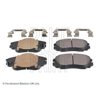 Immagine di BLUE PRINT ADG042157 Kit pastiglie freno Assale anteriore con segnalatore acustico usura lamierino anticigolío, materiale di fissaggio