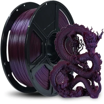 Immagine di FLASHFORGE Filamento per stampante 3D Camaleonte PLA cambia colore 1,75 mm, con la luce e gli angoli, bobina da 1 kg (2,2libbre), dimensioni precise +/ 0,02mm (Marsala)