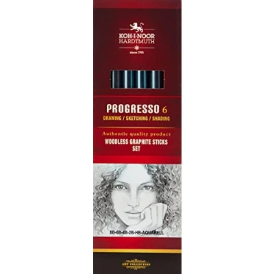 Immagine di Koh I Noor 8915 Progresso Matite in grafite, senza legno, 6 pezzi