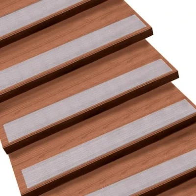 Immagine di Set di strisce antiscivolo, per scale, trasparenti, impermeabili, con rullo installazione, gradini (10 x 60 cm)