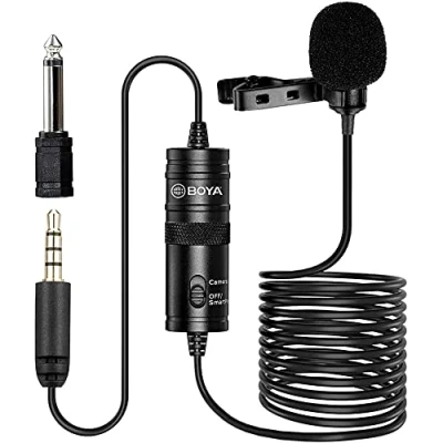 Immagine di Boya BY M1 Microfono a clip per fotocamera DSLR/smartphone/videocamera/registratori audio, colore: nero