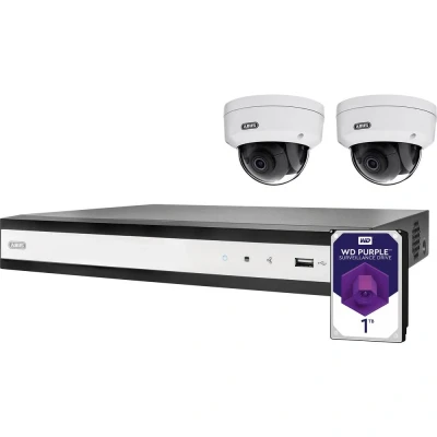 Immagine di ABUS Performance Line 4 Kanal PoE Set TVVR36422D LAN IP Kit videocamere sorveglianza canali con 2 camere 1920 x 1080 Pixel