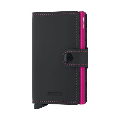 Immagine di Secrid Miniwallet Matte Black &amp; Fuchsia Incisione gratuita