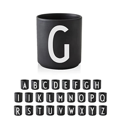 Immagine di Design Letters Tazzine Caffe A Z Ideale per Decorazioni Natalizie, Regali Natale Porcellana Tazze Colazione Regalo Donna, Uomo Particolari con Iniziali 250 Ml