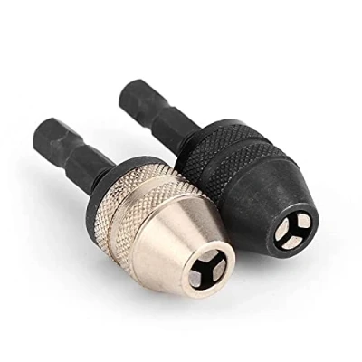 Immagine di adattatore a Cambio rapido per mandrino, 0,3‑3 mm SG 1/4 pollici Punta trapano senza chiave Chuck Convertitore codolo esagonale rapido, automobili, garage, magazzini, uffic