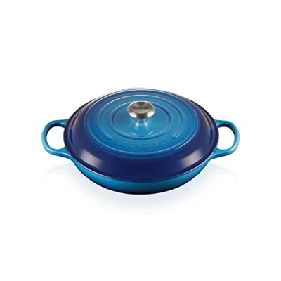 Immagine di Le Creuset Tegame basso Evolution in ghisa vetrificata, Rotondo, diameter 30 cm, 3.2 l, Azzurro, 21180302202430