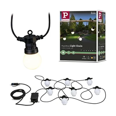Immagine di PAULMANN 94165 Sistema dilluminazione Plug&amp;Shine Striscia LED (monocolore) 1.4 W Bianco caldo Bianco, Nero