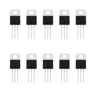 Immagine di eMagTech 10pcs LM317 LM317T Regolatori di tensione regolabili a 3 terminali 1.2 37V 1.5A TO 220 Pacchetto per applicazioni elettroniche progetto fai da te