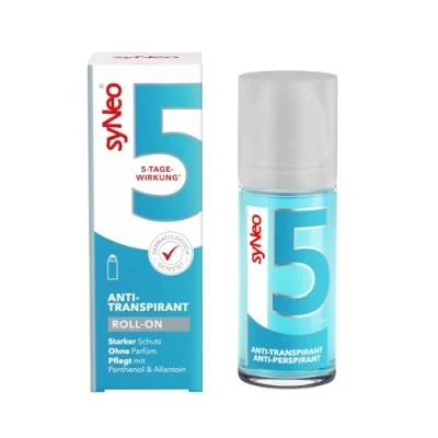 Immagine di syNeo 5 antitraspirante roll on, antisudore per donne e uomini, antiodore deodorante anti sudore, 1 confezione (1 x 50 ml)