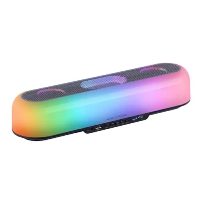 Immagine di MARSGAMING MSB ORB, Altoparlante Portatile + Soundbar 20W, Illuminazione Orbilight RGB 360º, Sistema Triplo Driver, Gaming Bluetooth 5.3 / USB/MicroSD/AUX/FM, Nero