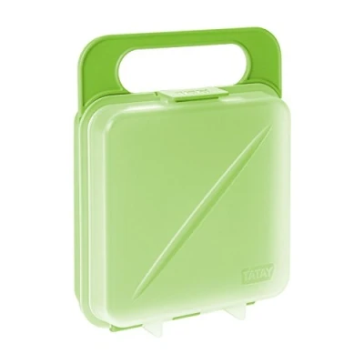 Immagine di TATAY Porta Sandwich, Senza BPA, Riutilizzabile, Sicuro in Lavastoviglie e Microonde, Congelamento fino a 40º, 1 unità, Lime. Dimensione 14 x 4 18 cm
