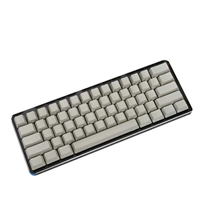 Immagine di YMDK Copritasti vuoti spessi in PBT OEM profilo 61 ANSI per interruttori MX tastiera meccanica (grigio chiaro) (solo tastiera)