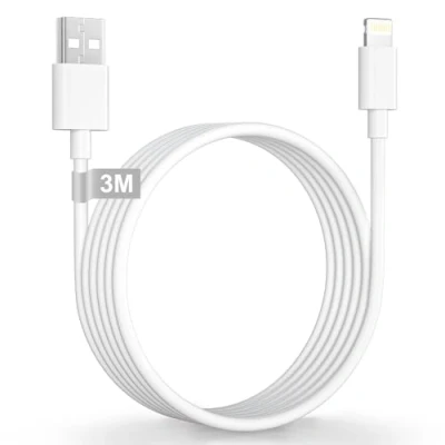 Immagine di Cavo iPhone 3 Metri [Certificato Apple MFi], USB Lightning 3M Ricarica Lungo Cavetto Filo Caricatore per 14 13 12 11 Pro Max XS XR X 8 7 6 SE, iPad, iPod, AirPod