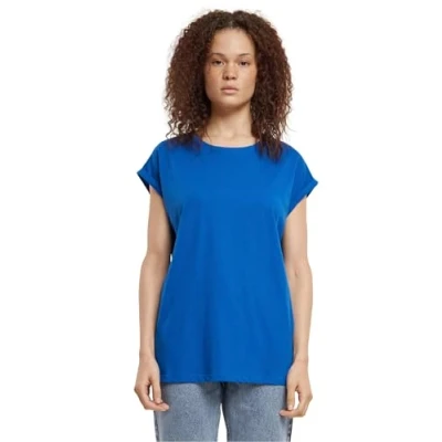 Immagine di Urban Classics Extended Shoulder Tshirt basic, Donna, Taglia: Small, Sporty blue