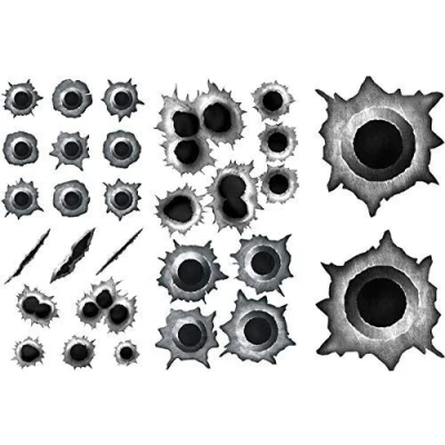 Immagine di &#039;Set di adesivi &quot;bulletholes proiettile,, DIN A4, art. n. auto _ 195, außenklebend per auto, camion, moto, motorino, scooter, veicoli, resistente ai raggi UV e alle intemperie