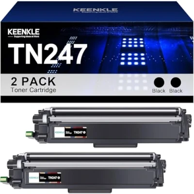Immagine di TN 243BK 247BK TN243BK TN247BK Toner compatibile per Brother 243 247 MFC L3750CDW L3770CDW DCP L3550CDW HL L3230CDW L3210CW L3710CW (Nero, 2 Pack)