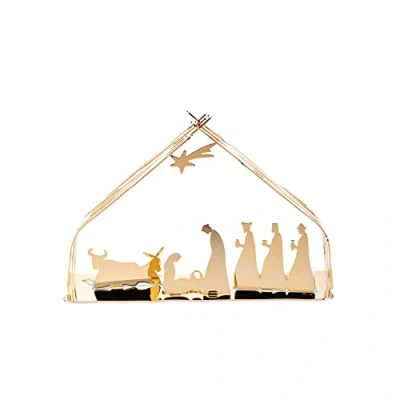 Immagine di Alessi Nativity Scene Bark Gold BM09 10 cm by Michel Boucquillon &amp; Donia Maaoui