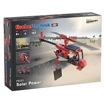 Immagine di fischertechnik 559882 PROFI Solar Power kit per bambini dai 8 anni in su, sperimentale sull&#039;energia solare, inclusi modulo solare e motore