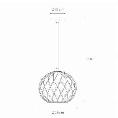 Immagine di Lucide Lampada a sospensione Danza, 1 luce, Ø 25 cm, oro