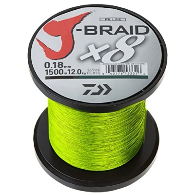 Immagine di Daiwa J Braid X8 0.10mm 1500m chart. Trecciato