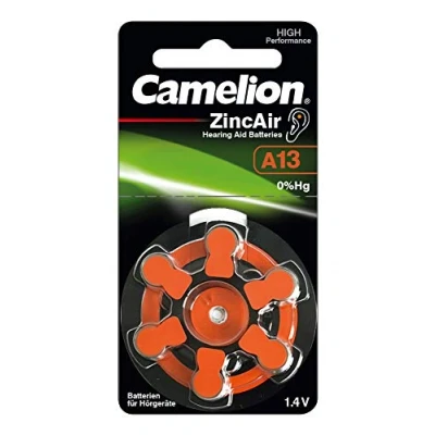 Immagine di Camelion a bottone 15056013 zinco aria senza mercurio A13/ZL 13 (1,4 V, 6 Pack)