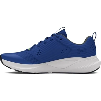 Immagine di Under Armour Charged Commit TR 4 Unisex Scarpe da allenamento, Uomo, Taglia: 40.5, Tech blue/distant gray/morph green Pelle / sintetico