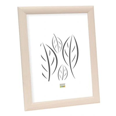 Immagine di Deknudt Frames Cornice portafoto, Colore: Argento, Legno, Bianco, 24 x 30 cm