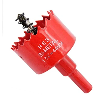 Immagine di Hole Saw Drill Bit HSS Cutter with Arbor for Wood and Metal LAIWEI (1 3/4(44mm))