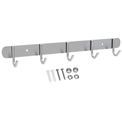 Immagine di INTIRILIFE Appendiabiti in Acciaio Inox Modell E 5 Gancio da Parete attaccapanni Muro Diversi Modelli