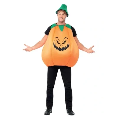 Immagine di SMIFFYS Costume Zucca, Arancionee Verde, comprende Corpetto e Cappello