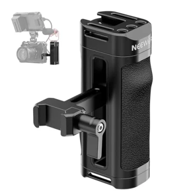 Immagine di NEEWER Side Handle NATO Leggera, Impugnatura Rig per Camera Cage e Grip in Silicone Sagomata, Morsetto Filetti 1/4&quot; ColdShoe, Regolazione Verticale, Compatibile con SmallRig Gabbia, CA068H
