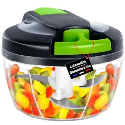 Immagine di Lutranstra Tritatutto Manuale 550 Ml,Trita Verdure Manuale,Tritaverdure Da Cucina Manuale,Frullatore Manuale,Tagliaverdure Manuale,Mini Per Carne,Alimenti Neonati,Carota (Verde)