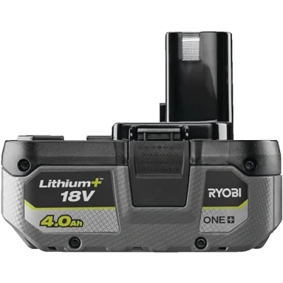 Immagine di Ryobi RB1840 XG, Batteria al Litio 18V One+ 4.0Ah Compatta, di Lunga Durata con 4 Indicatori dello Stato Carica, Tecnologia IntelliCell, Scocca Protezione dagli Impatti