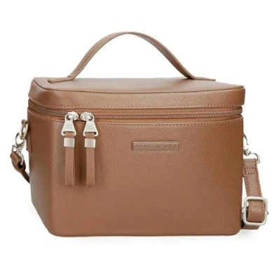 Immagine di Pepe Jeans Elia Beauty case adattabile con tracolla, Taglia unica, marrone, tracolla