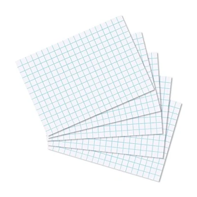 Immagine di Herlitz Schede per appunti, 100 pezzi, Formato A8, a quadri