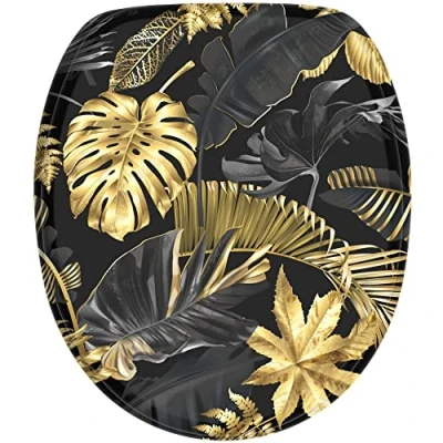 Immagine di Sanilo Sedile WC, grande scelta di belli copriwater da legno robusto e alta qualità (Golden Leaves)