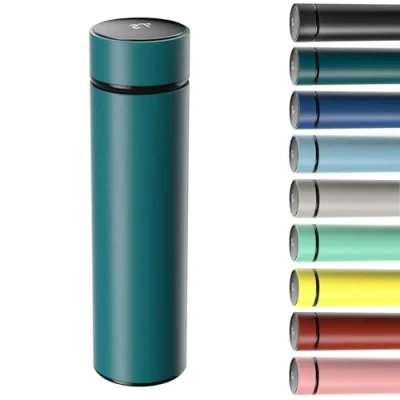 Immagine di Homealexa 500ml Thermos Bottiglia Termica di Acqua in Acciaio Inox Bottiglietta Tazza Intelligente LED Temperatura Display Touch Smart Borraccia Isolante Sottovuoto