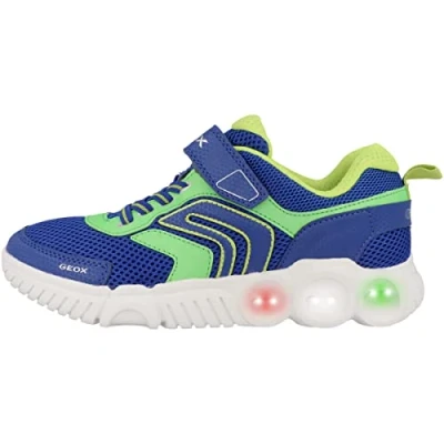 Immagine di Geox J Wroom Boy, Scarpe da Ginnastica, Royal Lime, 27 EU