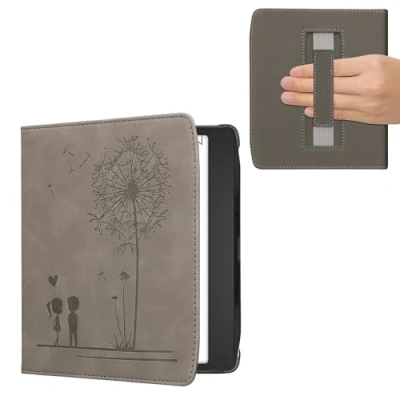Immagine di kwmobile Custodia Compatibile con Pocketbook Era/Era Color Cover Fascia Chiusura Magnetica Pelle PU Nabuk eReader Flip Case Amore