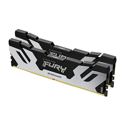 Immagine di Kingston FURY Renegade DDR5 Argento/Nero XMP 48GB 8400MT/s CL40 CUDIMM Memoria Gaming per Computer (Kit da 2) KF584CU40RSK2 48