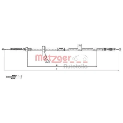 Immagine di METZGER 17.1483 Cavo Freno posteriore Dx 1823/1530 a disco COFLE TOYOTA: Avensis II Sedan