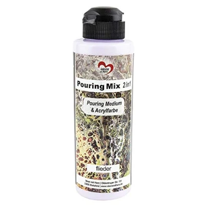Immagine di Ideen mit Herz Pouring Mix 2 in 1 Medium &amp; Acrilico 180 ml non è necessario mescolare ulteriormente con fluidi, medi o olio di silicone (lilla)