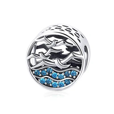Immagine di Charm a forma di gatto in argento Sterling 925, con ciondolo cagnolino, coniglio, delfino, per braccialetti Pandora, Tutti