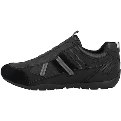 Immagine di Geox U Ravex B LOW Sneakers basse black/anthracite, Uomo, Taglia: 40, Black/anthracite pelle e finta