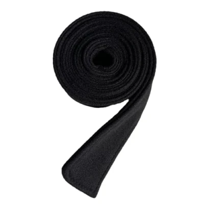 Immagine di Maxtonser cintura in vita da donna lana spazzolata peluche decorare lunghezza cappotto regolabile corsetto su entrambi i lati nero